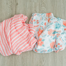 2-Pack Sunrise Bloom Bamboo Muslin Swaddle Blankets