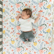 Floral Burst Cotton Crib Sheet