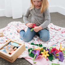 Pastel Floral 4-Layer Bamboo Muslin Quilted Blankets