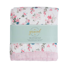 Pastel Floral 4-Layer Bamboo Muslin Quilted Blankets