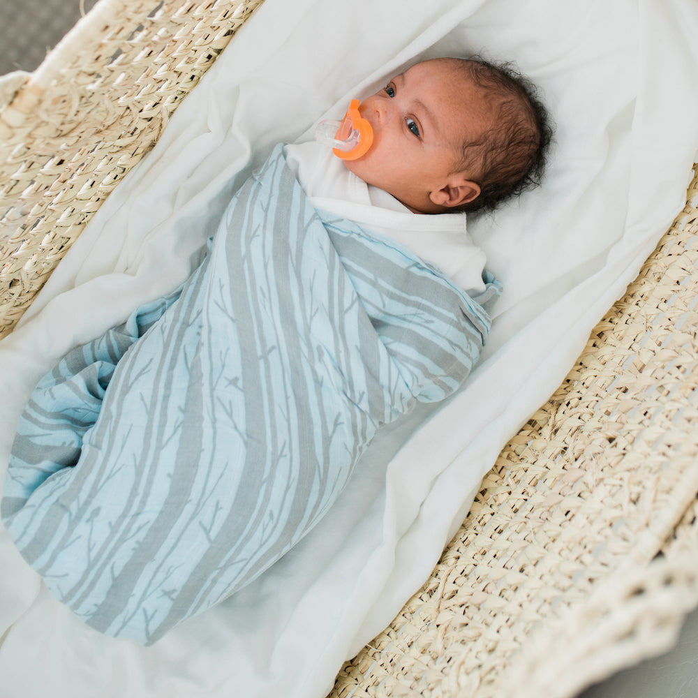 2 Pack Woodland Forest Bamboo Muslin Swaddle Blankets