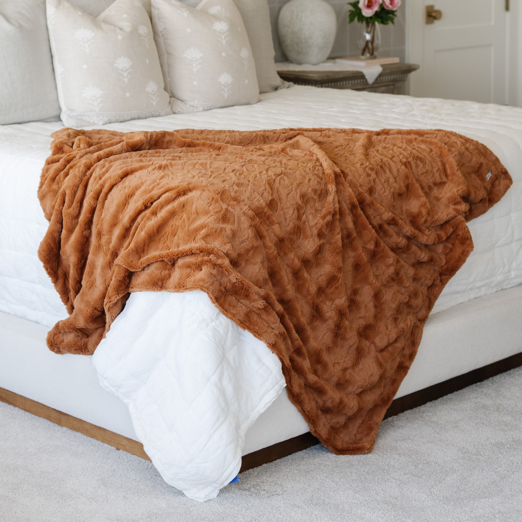 Faux Fur Throw and Pillow