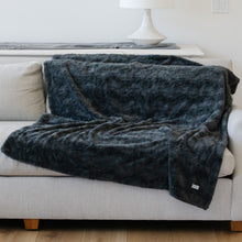 Charcoal Faux Fur Home Throw Blankets