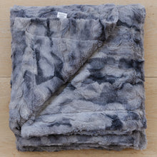 Marbled Gray Faux Fur Home Throw Blankets