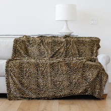 Classic Leopard Faux Fur Home Throw Blankets