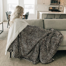 Leopard Sherpa Fleece Throw Blanket