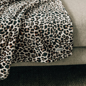 Leopard Fleece Throw Blanket