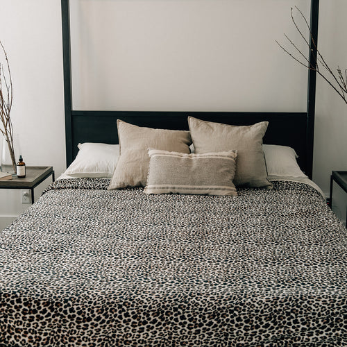 Leopard Fleece Bedding Blankets