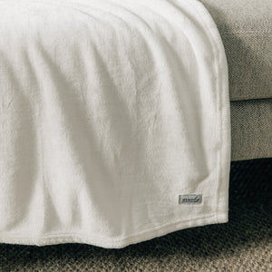 Ivory Fleece Throw Blanket