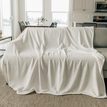 Ivory Fleece Throw Blanket