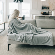Gray Fleece Throw Blanket