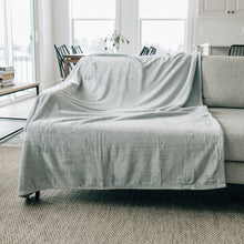 Gray Fleece Throw Blanket