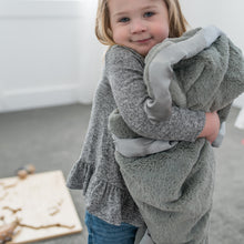 Gray Plush Satin Border Baby Blankets
