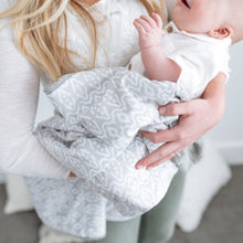 Ikat Gray Minky Baby Blankets