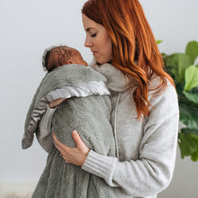 Gray Plush Satin Border Baby Blankets