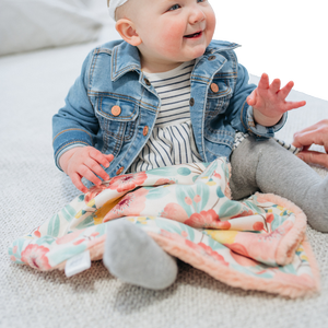 Pink Blossoms Minky Baby Blankets
