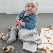 Ikat Gray Minky Baby Blankets