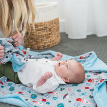 Space Blue Minky Baby Blankets