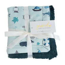 Nautical Blue Minky Baby Blankets