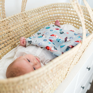 Space Blue Minky Baby Blankets