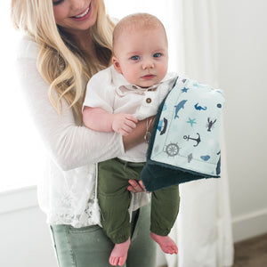 Nautical Blue Minky Baby Blankets