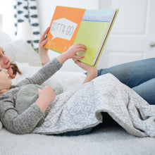 Ikat Gray Minky Baby Blankets