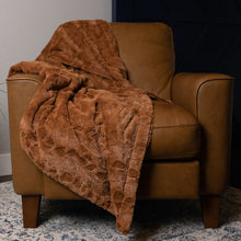 Camel Faux Fur Home Throw Blankets