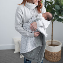 Ikat Gray Minky Baby Blankets