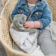 Ikat Gray Minky Baby Blankets
