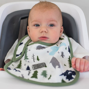 2-Pack Woodland Forest Bamboo Muslin Bibs