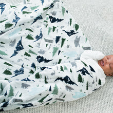2-Pack Woodland Forest Bamboo Muslin Swaddle Blankets